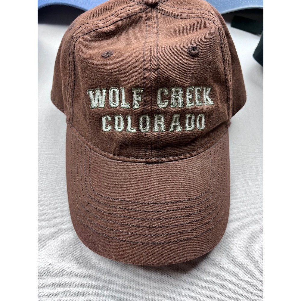 Ouray Sportswear Wolf Creek Colorado Baseball Cap Brown Cotton Adjustable Hat